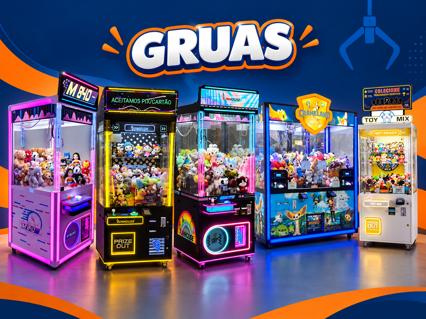 Gruas de pelúcia
